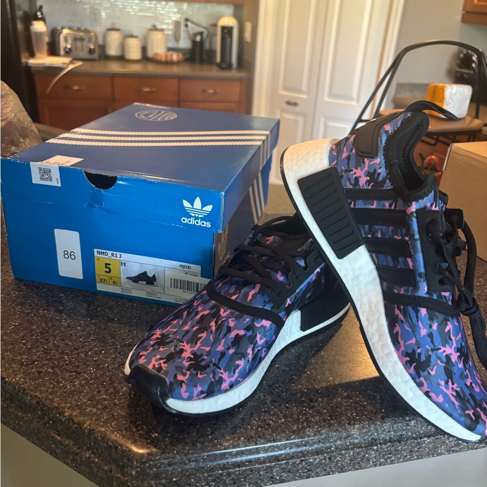 Adidas NMD R1 Black and White Sneakers